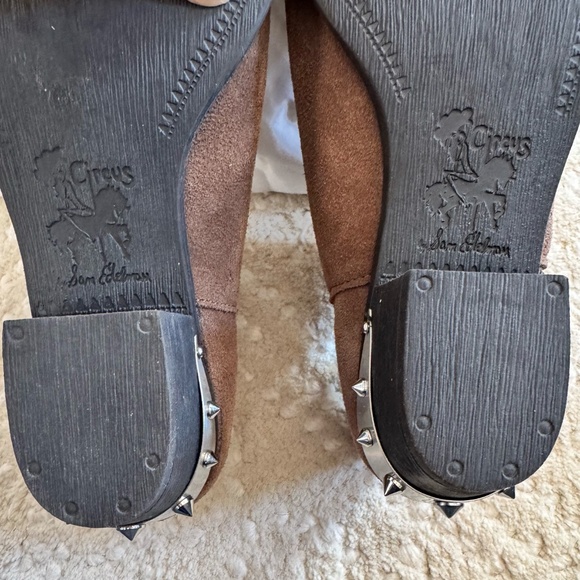 Circus Sam Edelman Holt Bootie 7.5 Brown Suede Studded Western Ankle Boot, NWOT - Picture 13 of 16